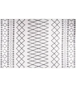 Hot Vloerkleed wasbaar anti-slip 160x230 cm zwart en wit Tapijten
