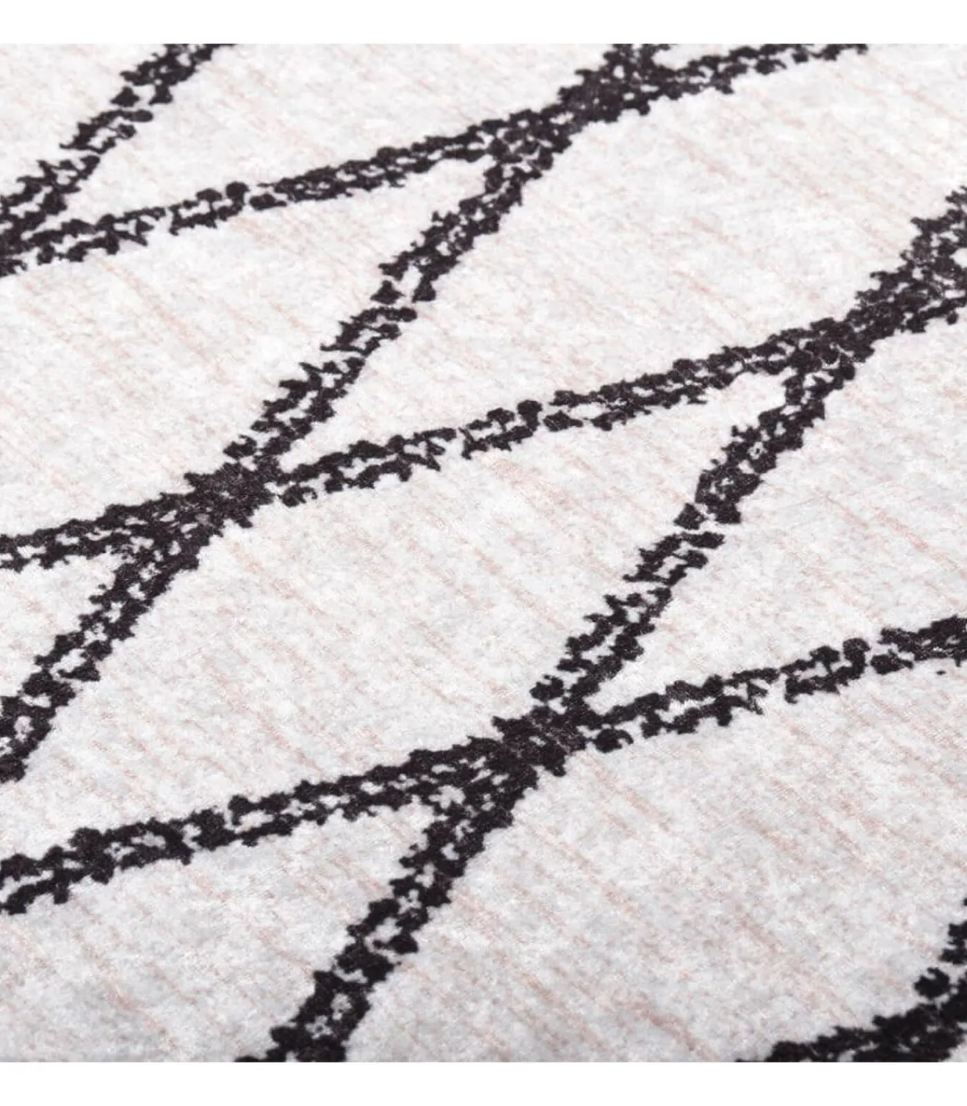 Hot Vloerkleed wasbaar anti-slip 160x230 cm zwart en wit Tapijten