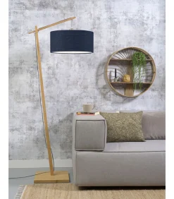 Online Vloerlamp Andes - Bamboe/Blauw - 72x47x176cm Vloerlampen