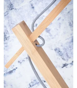 Online Vloerlamp Andes - Bamboe/Blauw - 72x47x176cm Vloerlampen