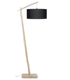 Online Vloerlamp Andes - Bamboe/Zwart - 72x47x176cm Vloerlampen