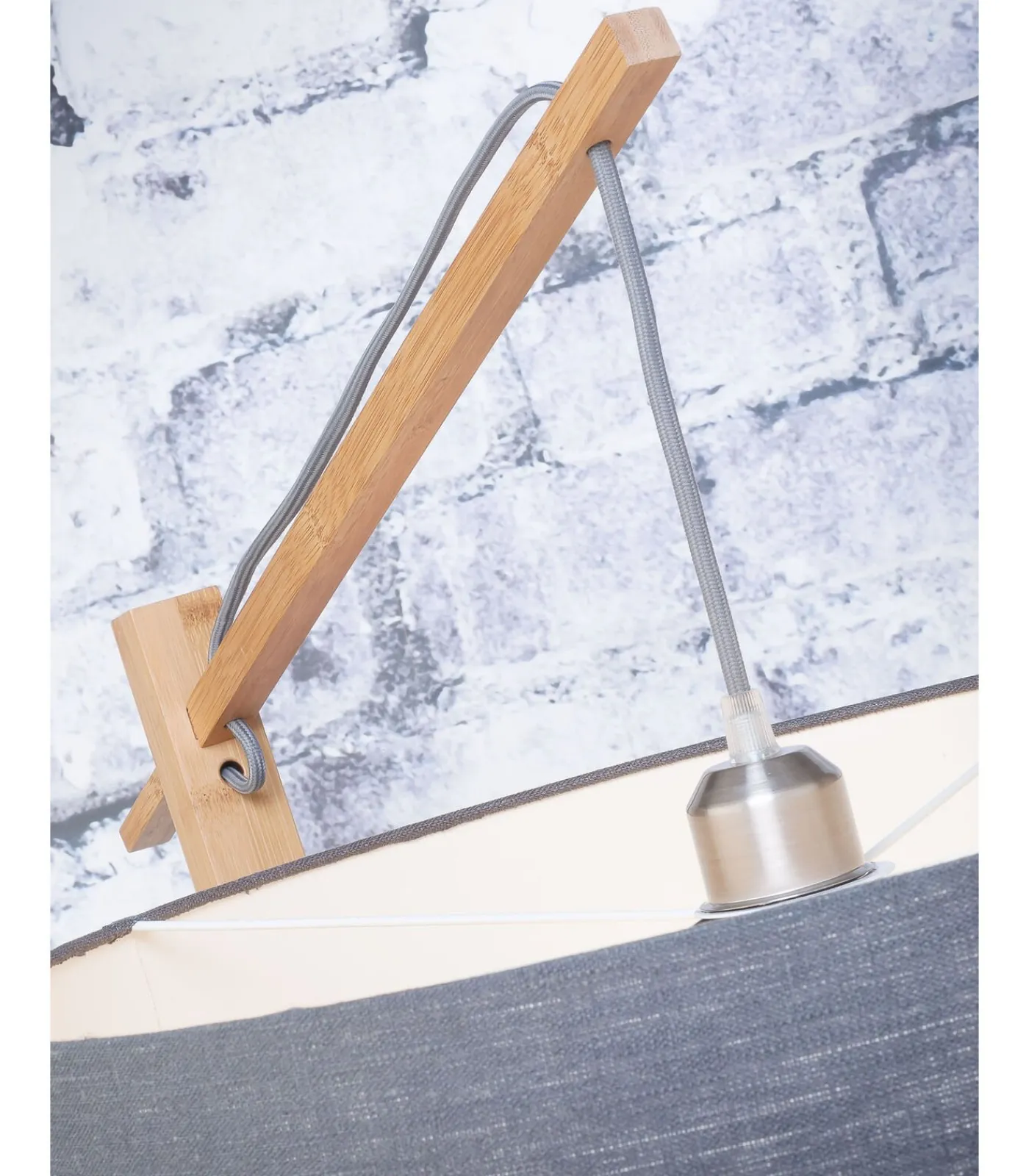 Online Vloerlamp Andes - Bamboe/Zwart - 72x47x176cm Vloerlampen