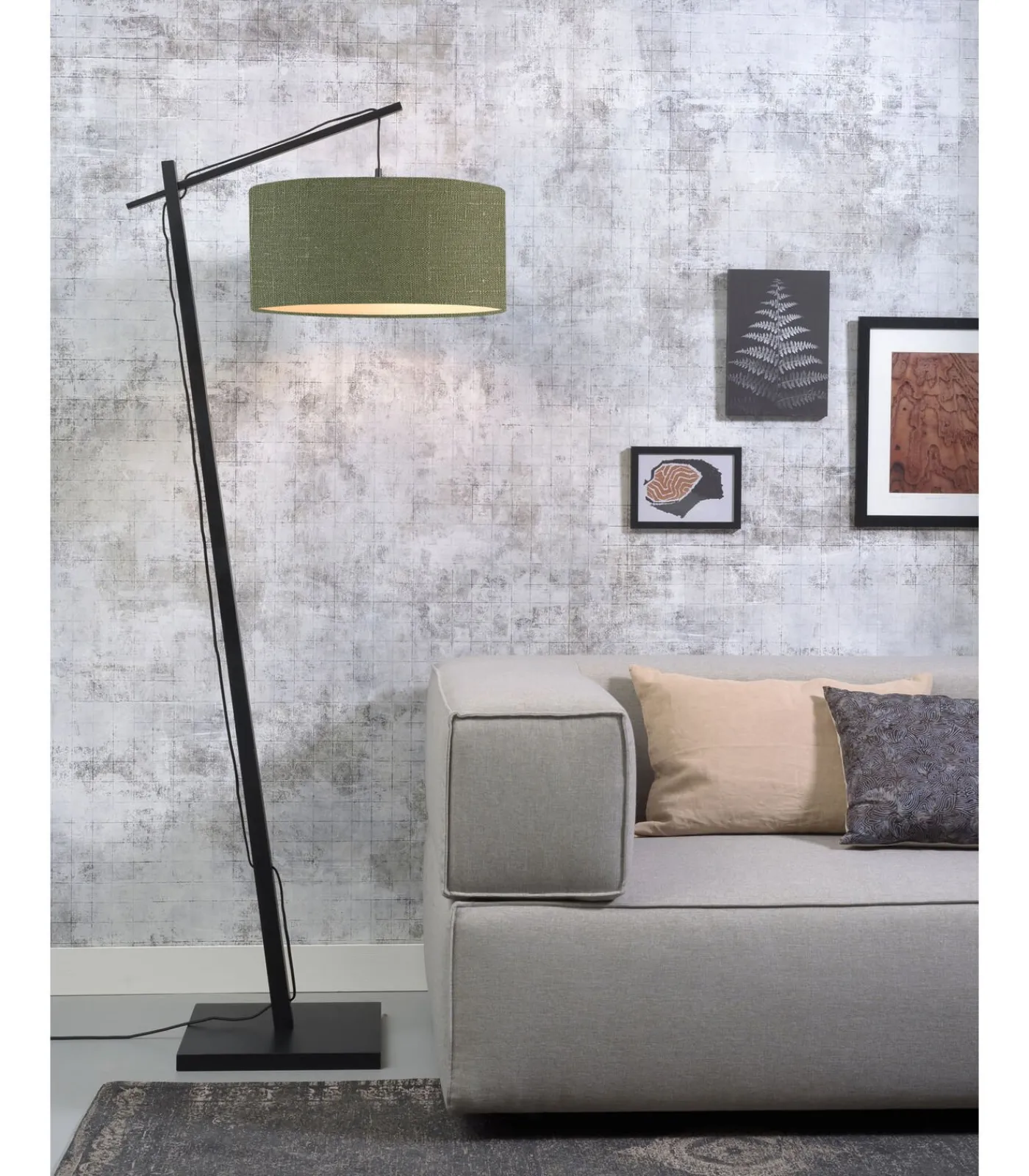 Hot Vloerlamp Andes - Zwart/Groen - 72x47x176cm Vloerlampen