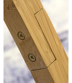 Clearance Vloerlamp Annapurna - Zwart/Bamboe - Ø60cm Vloerlampen