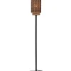 Outlet Vloerlamp Bhutan - Zwart/Bamboe - 20x20x145cm Vloerlampen