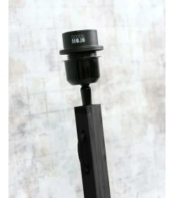 Sale Vloerlamp Bhutan - Zwart/Bamboe - Ø40x160cm Vloerlampen