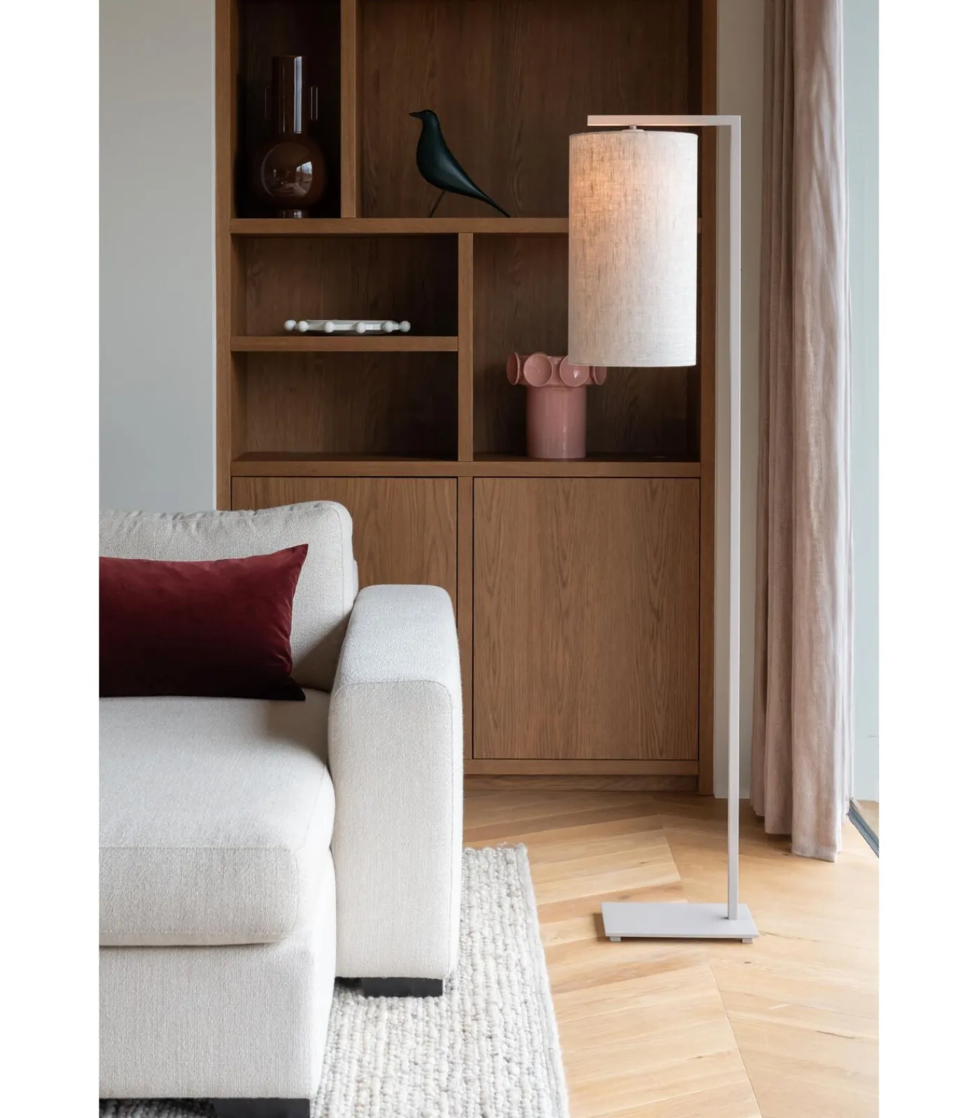 Vloerlamp Boston - Bruin - 30x25x160cm Vloerlampen