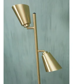 Best Vloerlamp Bremen - Goud - 45x25x162cm - 2L Vloerlampen