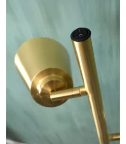 Best Vloerlamp Bremen - Goud - 45x25x162cm - 2L Vloerlampen