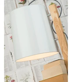 Online Vloerlamp Cambridge - Wit/Naturel - 38x30x168cm Vloerlampen