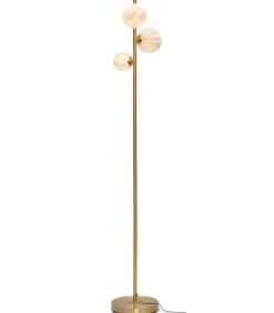 Outlet Vloerlamp Carrara - Goud/Wit - 30x30x160cm - 3L Vloerlampen