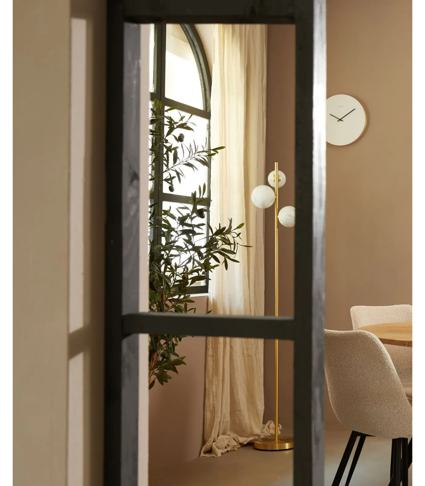 Outlet Vloerlamp Carrara - Goud/Wit - 30x30x160cm - 3L Vloerlampen