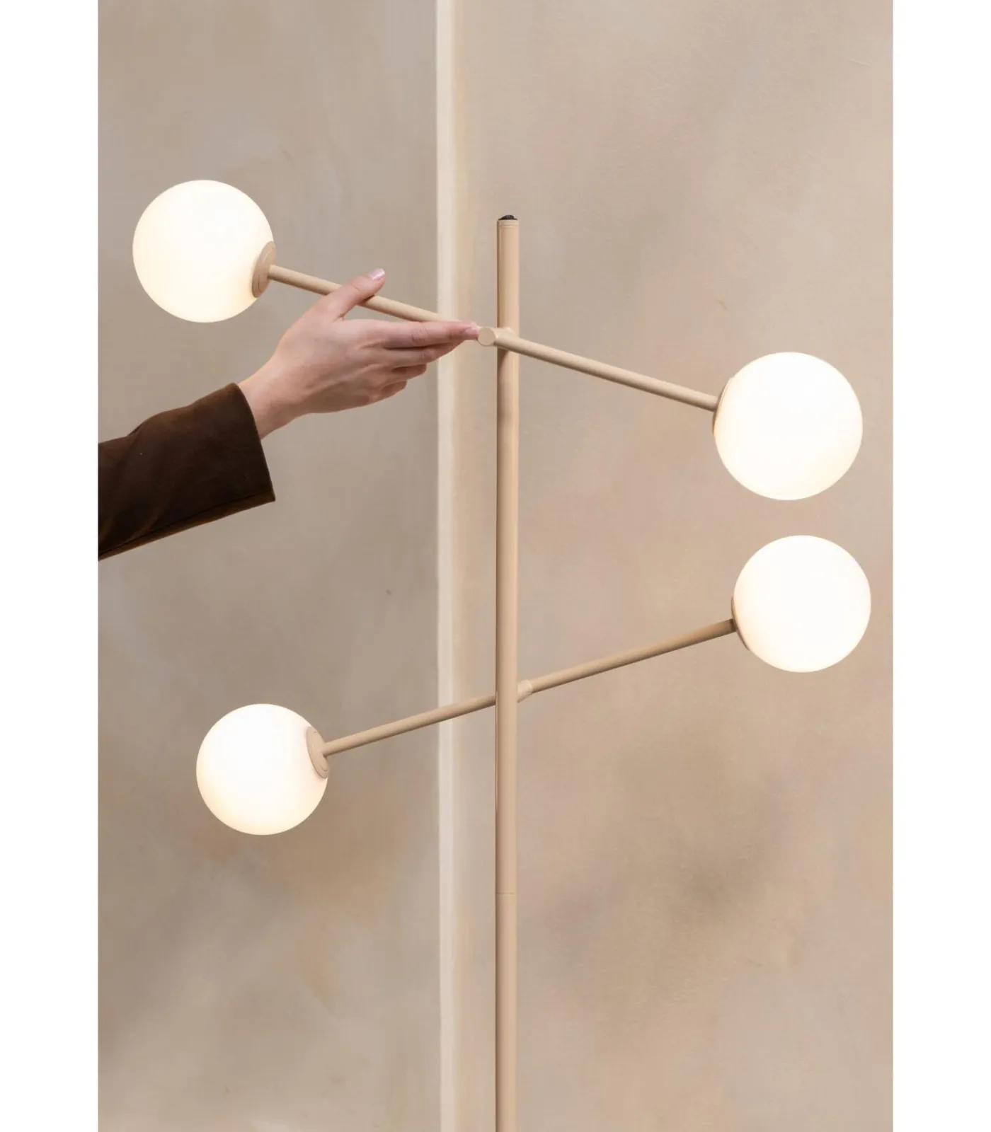 Discount Vloerlamp Copenhagen - Beige - 48x26x170cm Vloerlampen