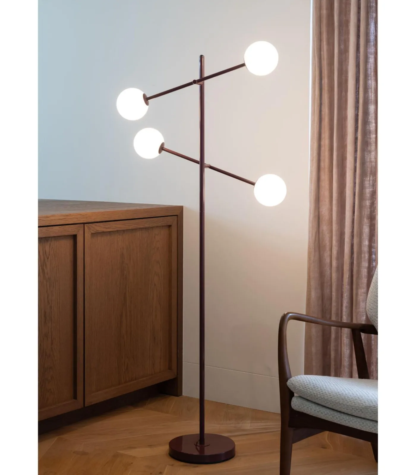 Clearance Vloerlamp Copenhagen - Rood - 48x26x170cm Vloerlampen