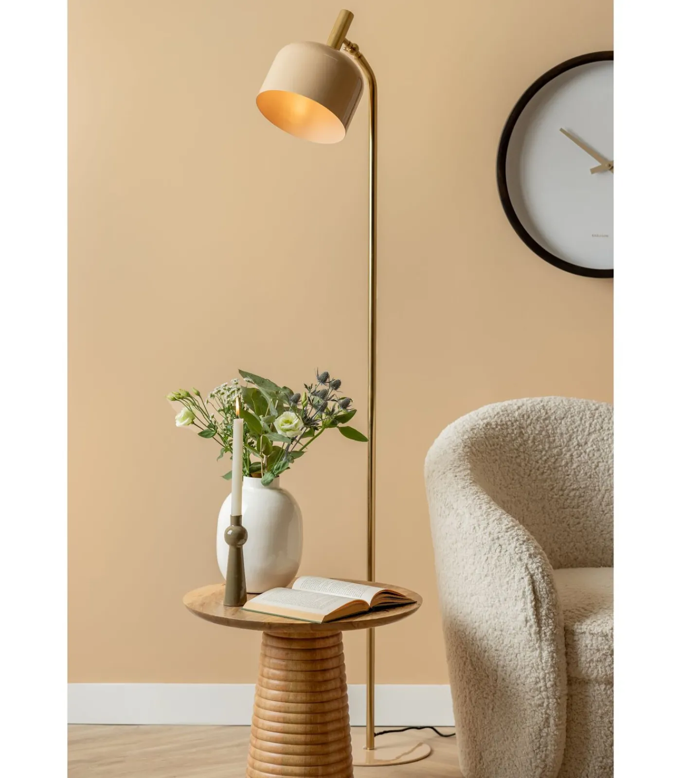 Sale Vloerlamp Floor Lamp Smart - Bruin - 26x26x164cm Vloerlampen