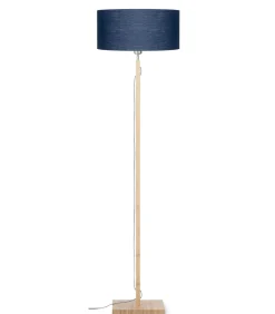 Hot Vloerlamp Fuji - Blauw/Bamboe - Ø47cm Vloerlampen