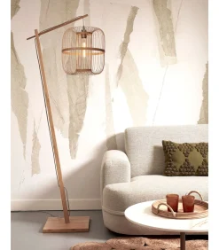Outlet Vloerlamp Hokkaido - Bamboe - 63x36x176cm Vloerlampen
