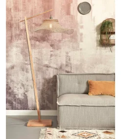 Outlet Vloerlamp Ibiza - Bamboe - 83x65x176cm Vloerlampen