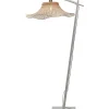 Clearance Vloerlamp Ibiza - Bamboe Wit/Naturel - 83x65x176cm Vloerlampen