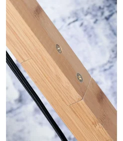 Sale Vloerlamp Ibiza - Bamboe/Zwart - 77x50x150cm Vloerlampen