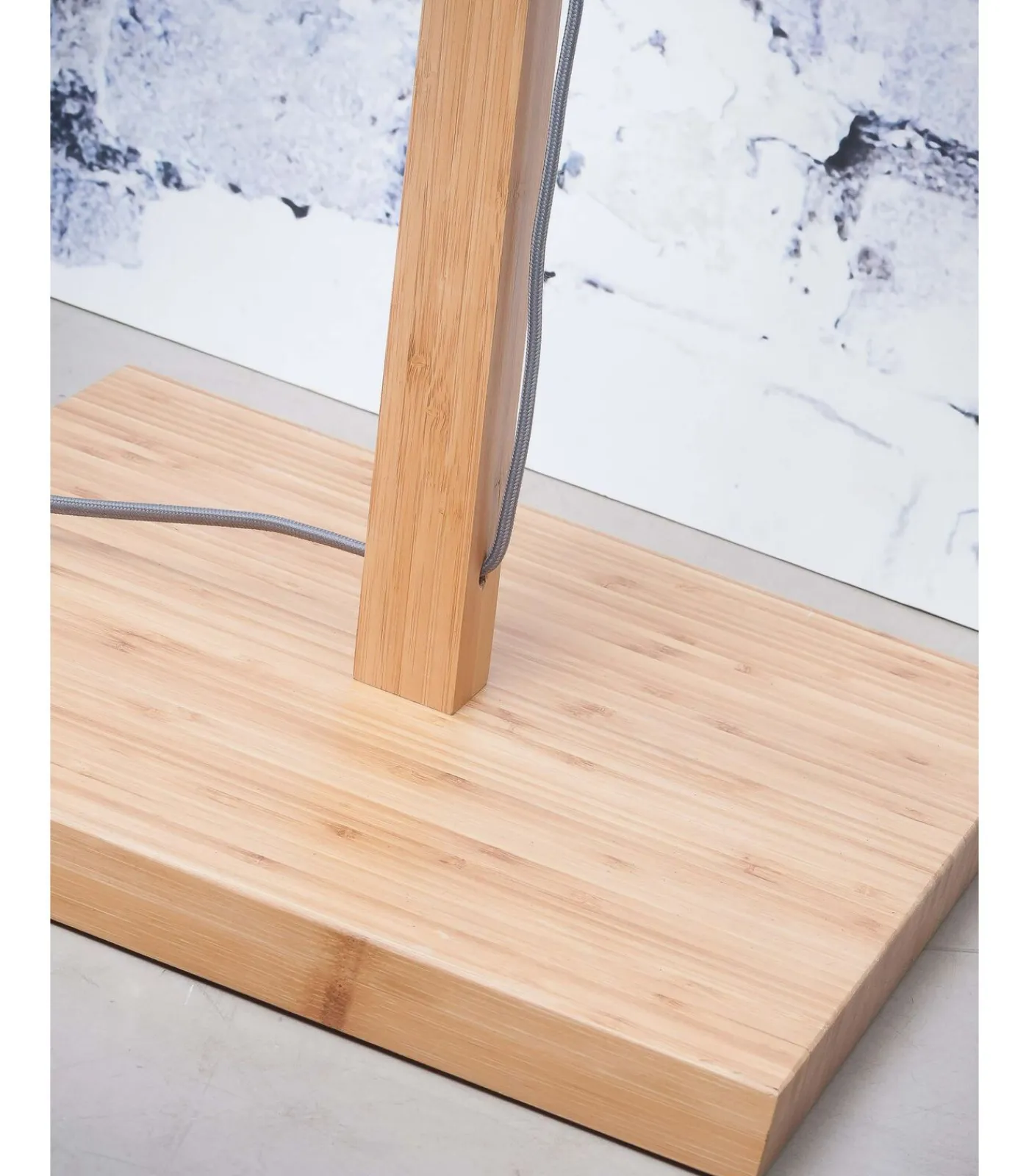 Sale Vloerlamp Ibiza - Bamboe/Zwart - 83x65x176cm Vloerlampen