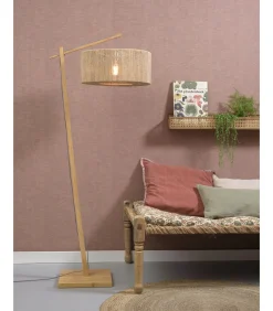 Best Vloerlamp Iguazu - Bamboe/Jute - 73x50x176cm Vloerlampen