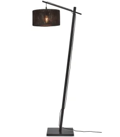 New Vloerlamp Iguazu - Bamboe/Jute Zwart - 57x31x150cm Vloerlampen