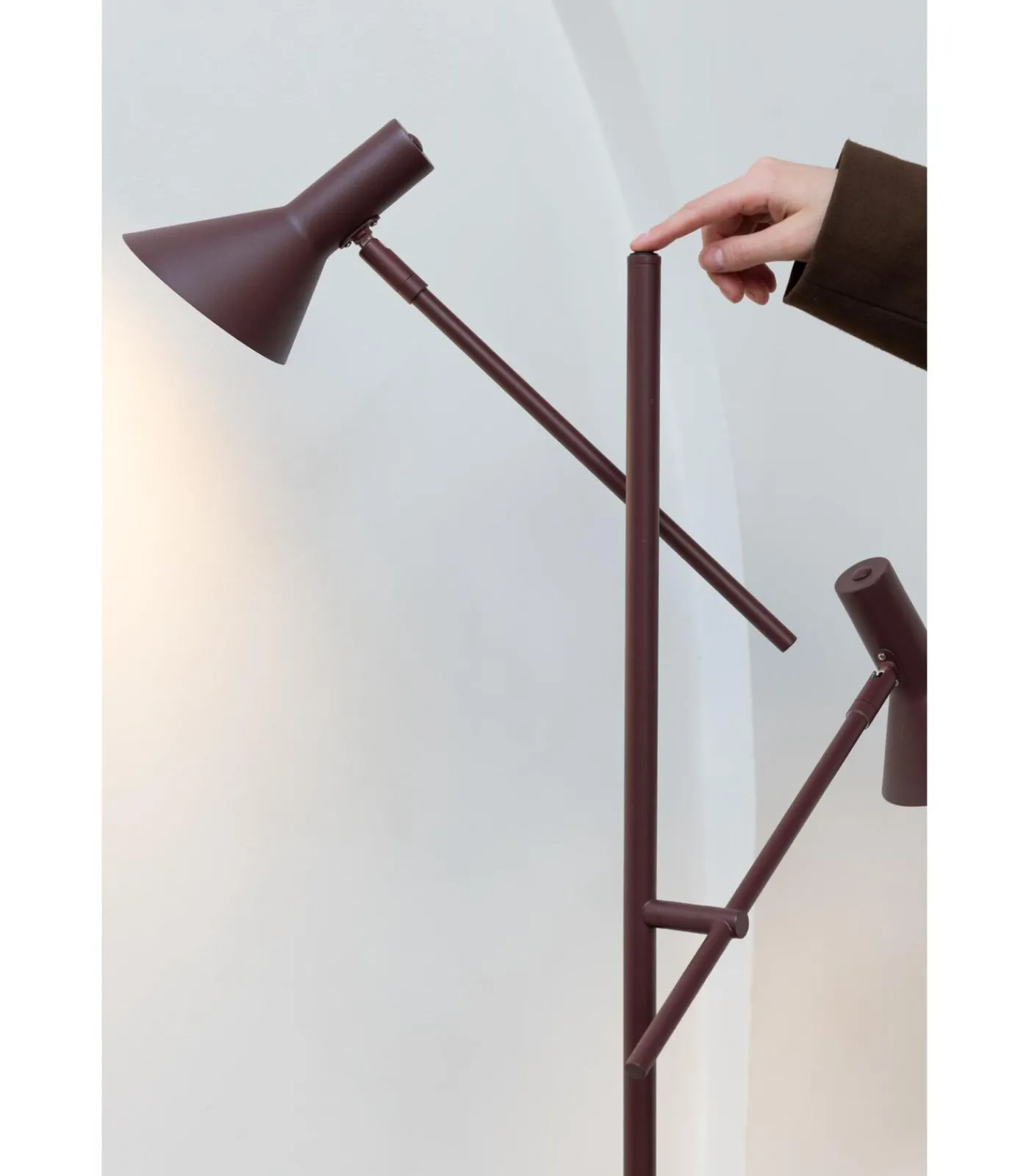 Clearance Vloerlamp Izmir - Rood - 59x42x171cm Vloerlampen