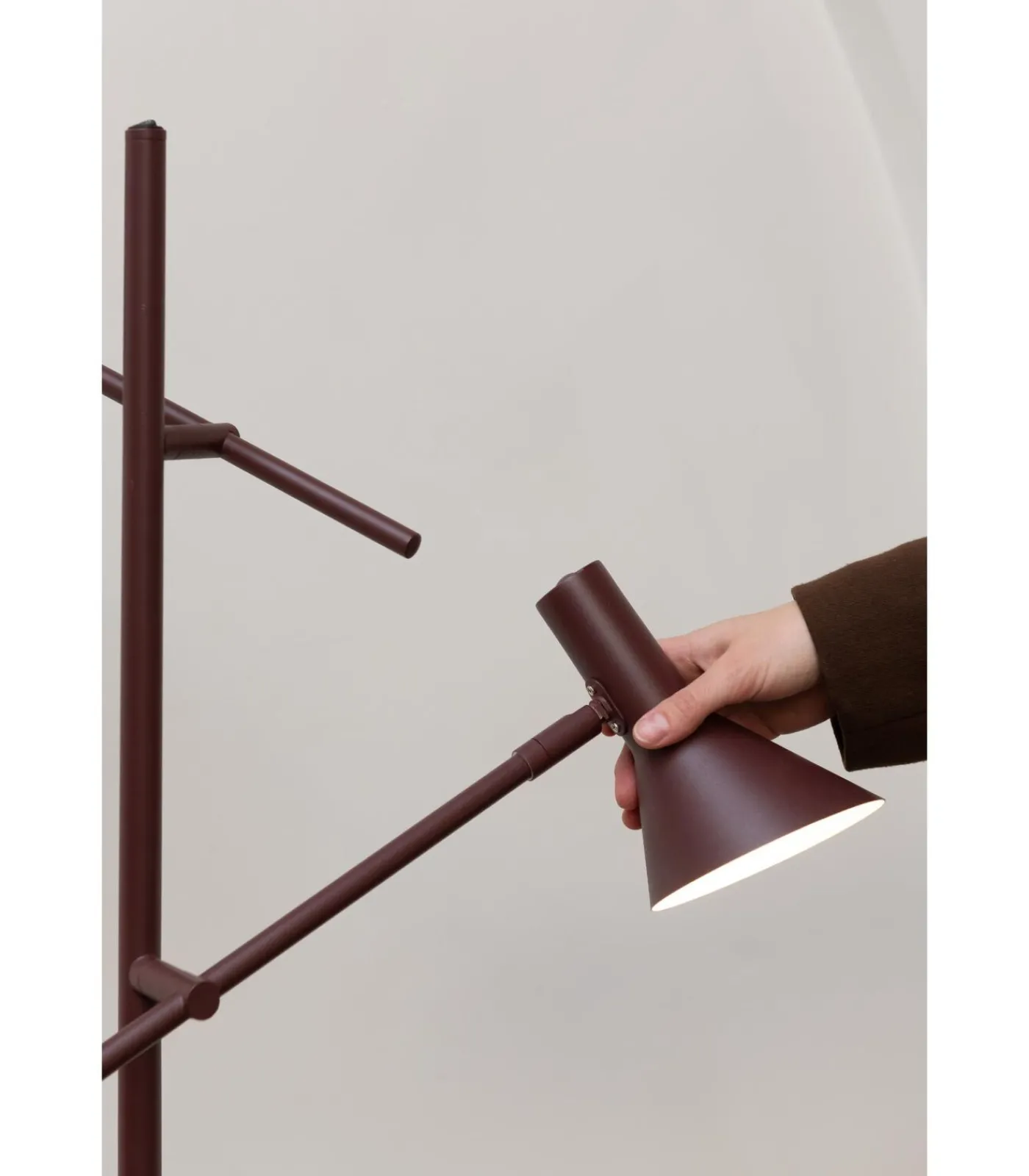 Clearance Vloerlamp Izmir - Rood - 59x42x171cm Vloerlampen