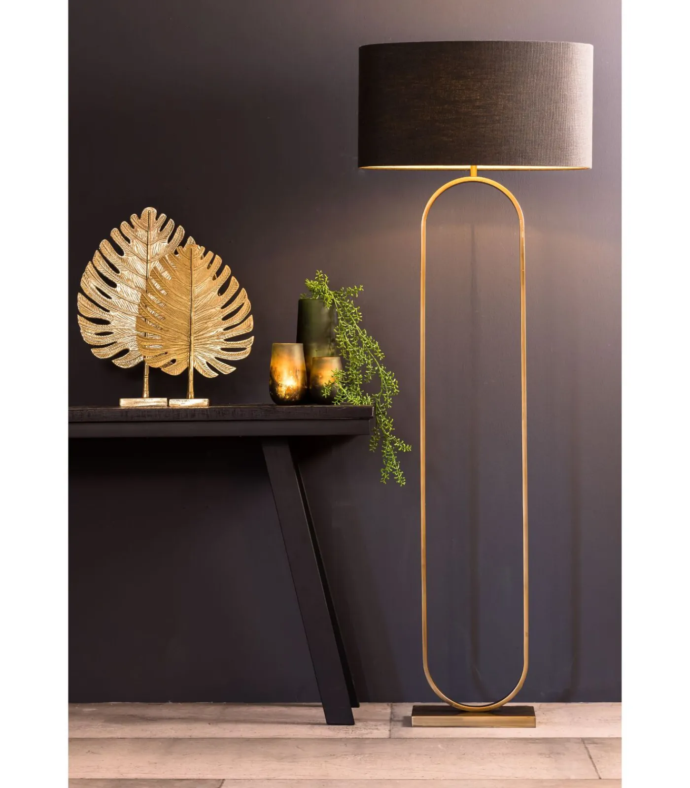 Best Vloerlamp Jamiri - Antiek Brons - 30x15x142cm Vloerlampen