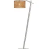 Outlet Vloerlamp Java - Bamboe Wit/Naturel - 58x32x150cm Vloerlampen