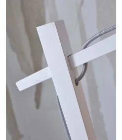 Outlet Vloerlamp Java - Bamboe Wit/Naturel - 58x32x150cm Vloerlampen