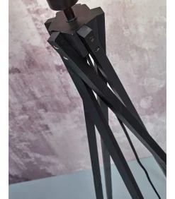 New Vloerlamp Java - Bamboe Zwart - Ø50x146cm Vloerlampen