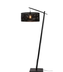 New Vloerlamp Java - Bamboe Zwart - 75x50x176cm Vloerlampen