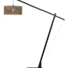 Discount Vloerlamp Java - Bamboe Zwart/Naturel - 175x50x207cm Vloerlampen