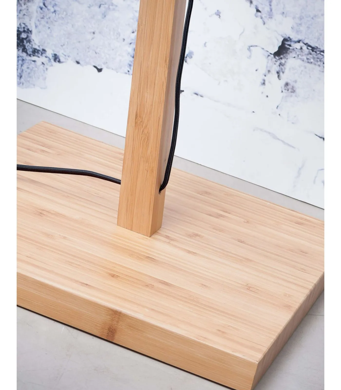 Vloerlamp Java - Bamboe/Zwart - 58x32x150cm Vloerlampen