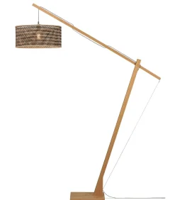 New Vloerlamp Java - Bamboe/Zwart - 175x50x207cm Vloerlampen