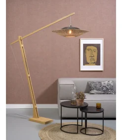 Clearance Vloerlamp Kalimantan - Bamboe - 175x60x207cm Vloerlampen