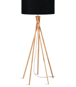 Best Vloerlamp Kilimanjaro - Zwart/Bamboe - Ø60cm Vloerlampen