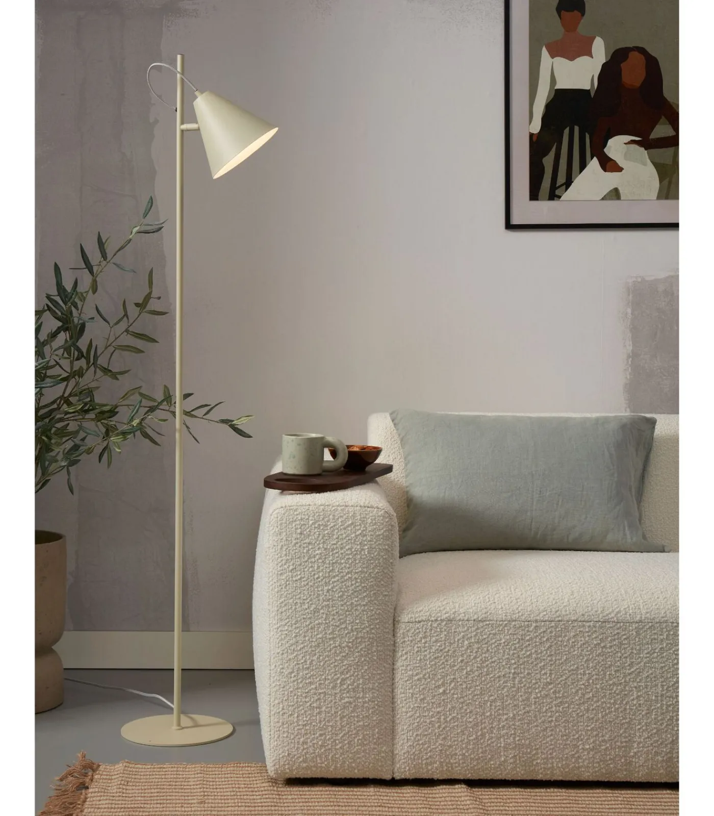 Sale Vloerlamp Lisbon - Lichtgroen - 25x35.5x151cm Vloerlampen