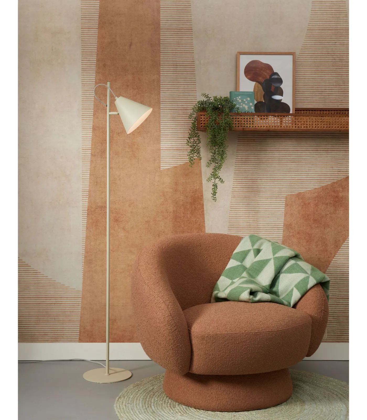 Sale Vloerlamp Lisbon - Lichtgroen - 25x35.5x151cm Vloerlampen