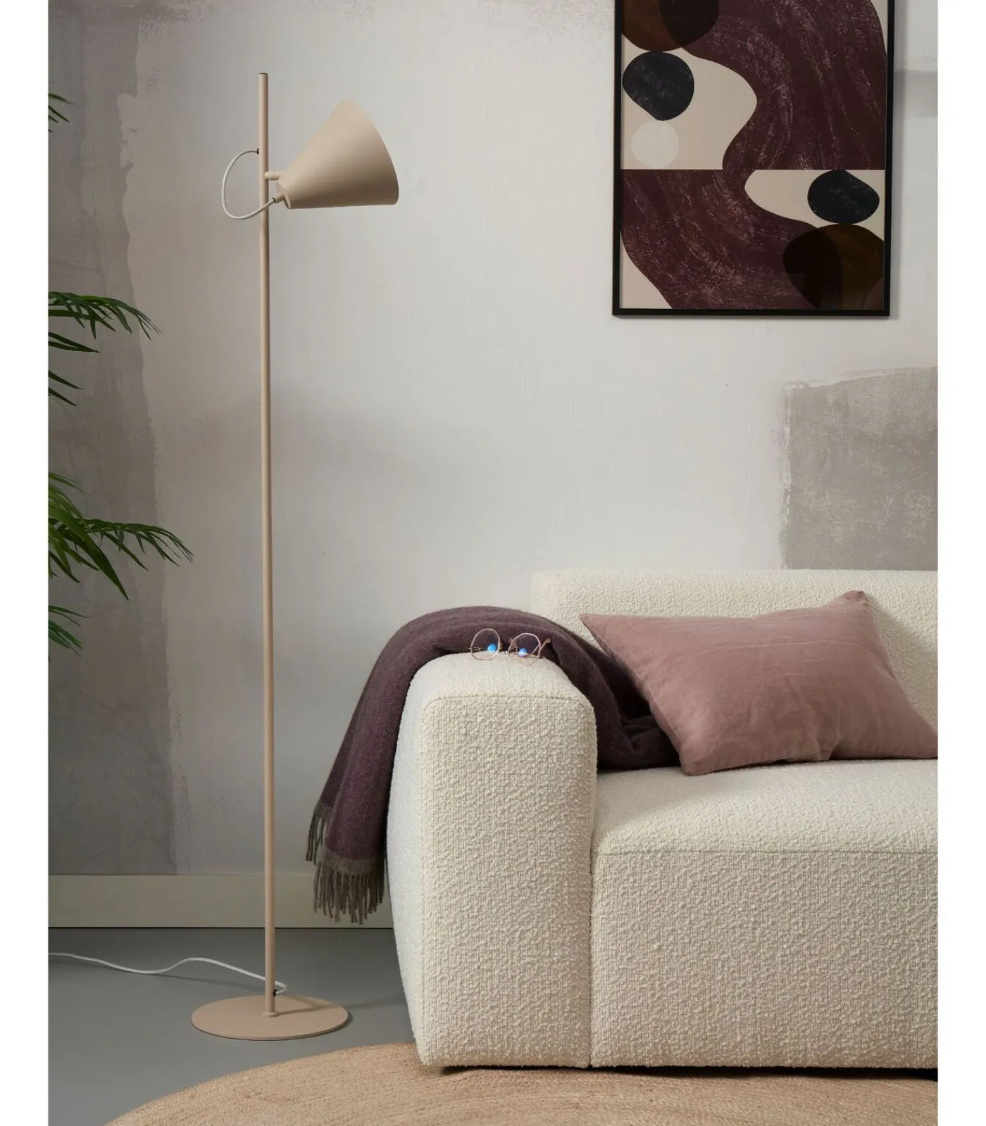 Sale Vloerlamp Lisbon - Zand - 25x35.5x151cm Vloerlampen