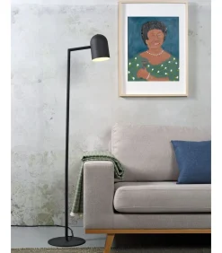 Outlet Vloerlamp Marseille - Zwart - 40x25x141cm Vloerlampen
