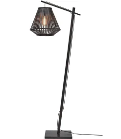 Vloerlamp Merapi - Bamboe Zwart - 57x30x150cm Vloerlampen