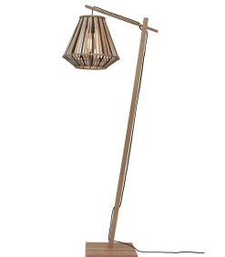 Discount Vloerlamp Merapi - Bamboe/Zwart - 57x30x150cm Vloerlampen