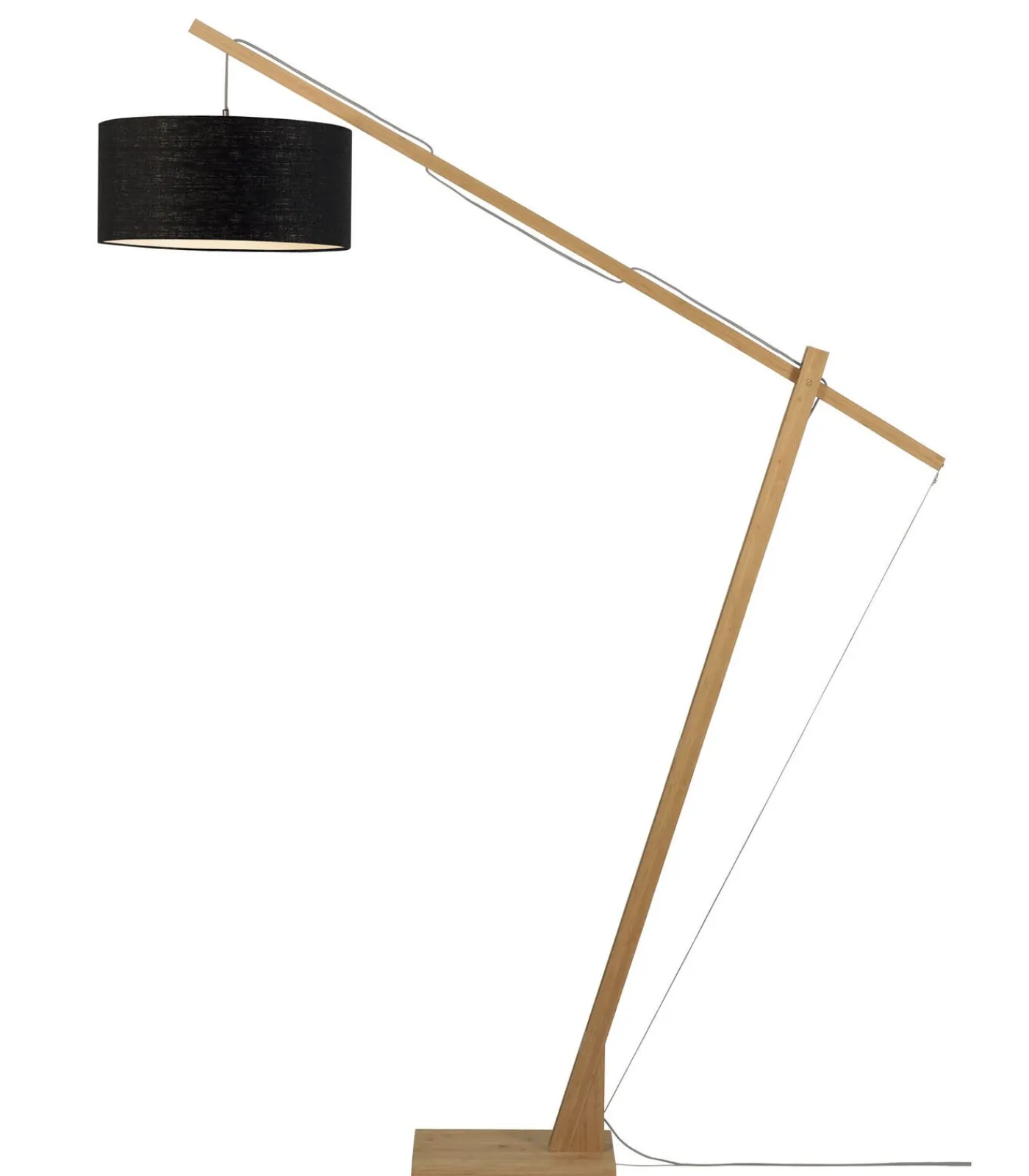 Sale Vloerlamp Montblanc - Bamboe/Zwart - 175x47x207cm Vloerlampen