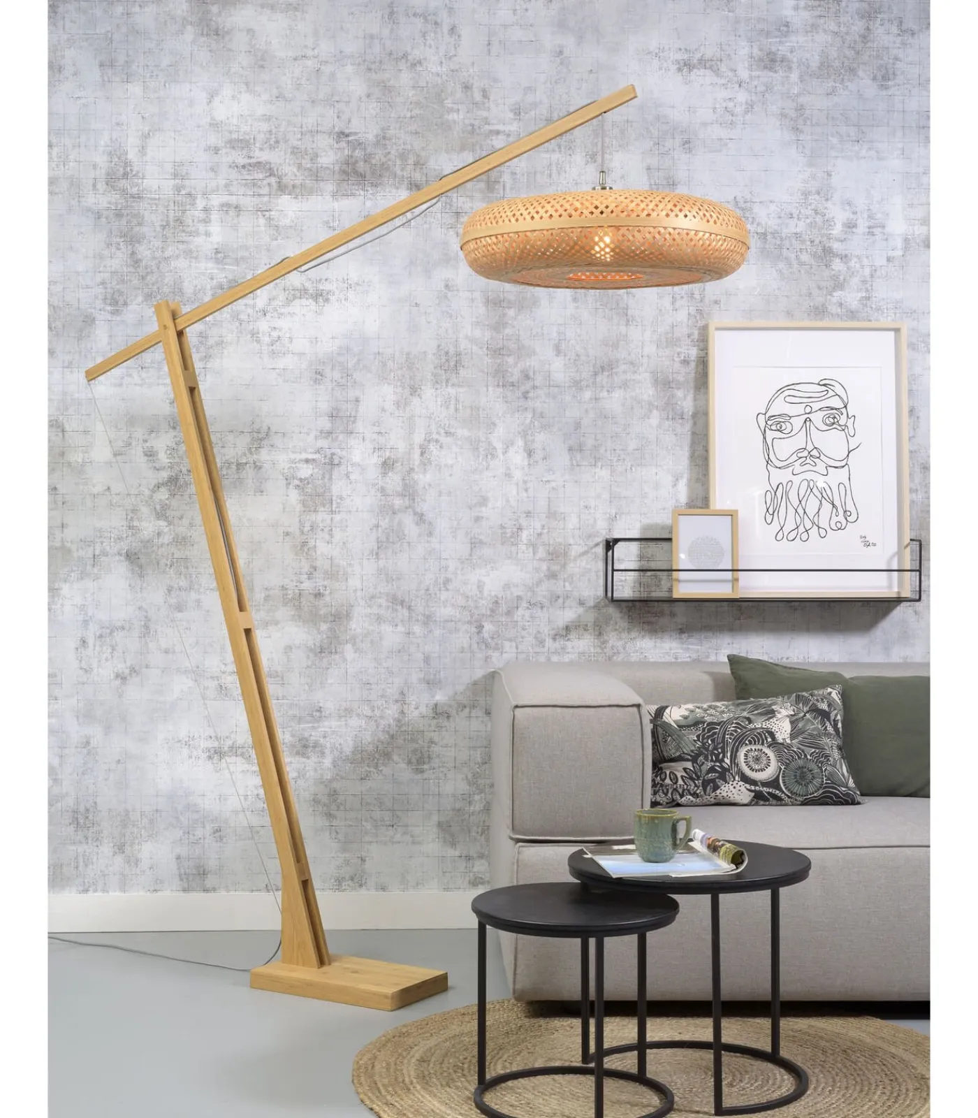 Online Vloerlamp Palawan - Bamboe - 175x60x207cm Vloerlampen