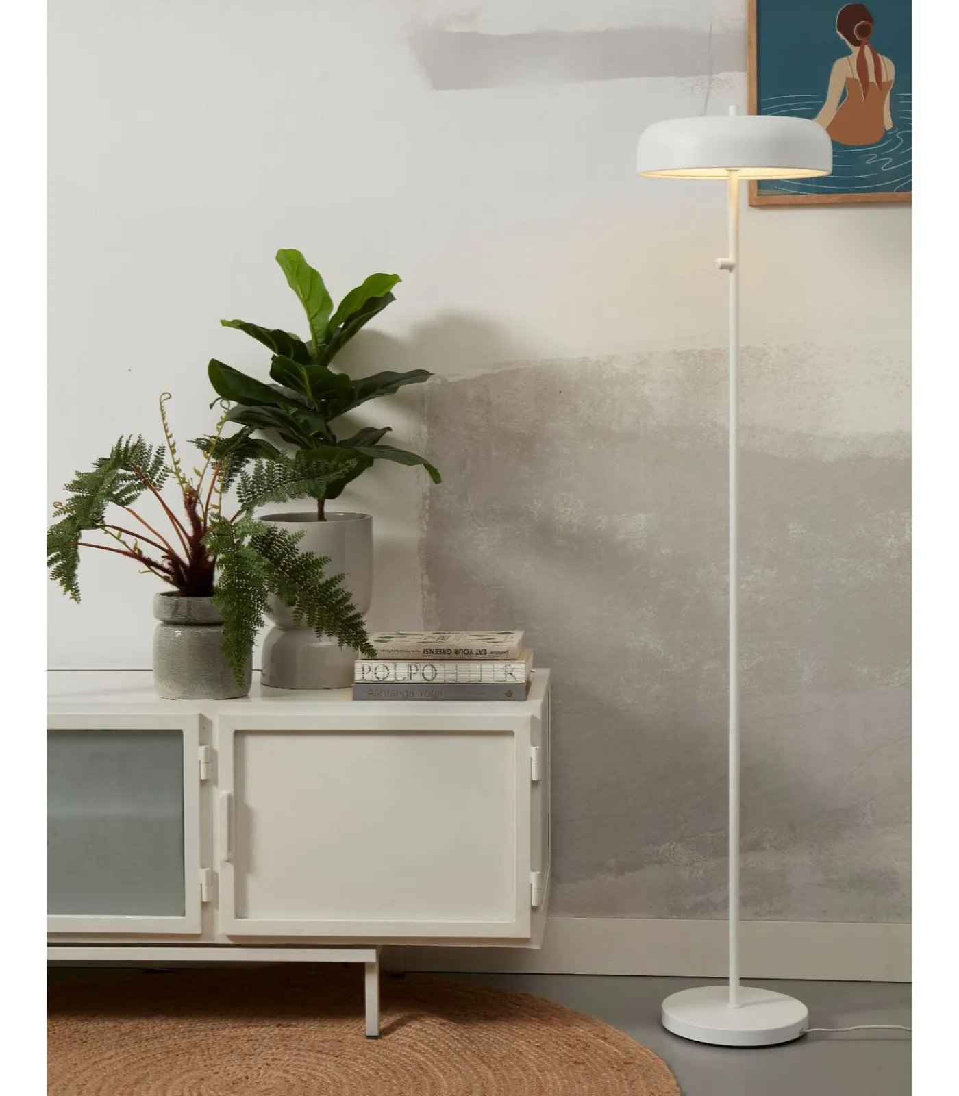 Sale Vloerlamp Porto - Wit - Ø30cm Vloerlampen
