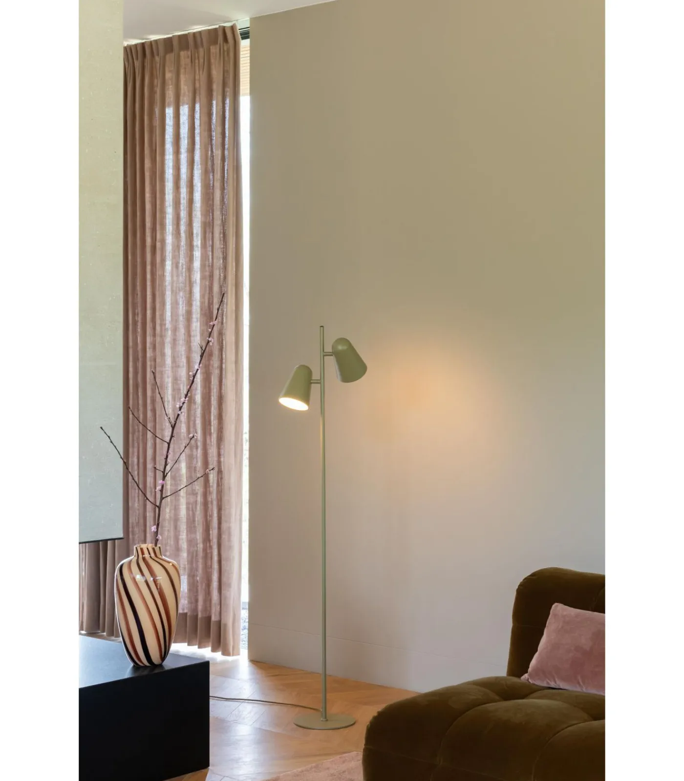 Online Vloerlamp Salamanca - Groen - 28x28x145cm Vloerlampen