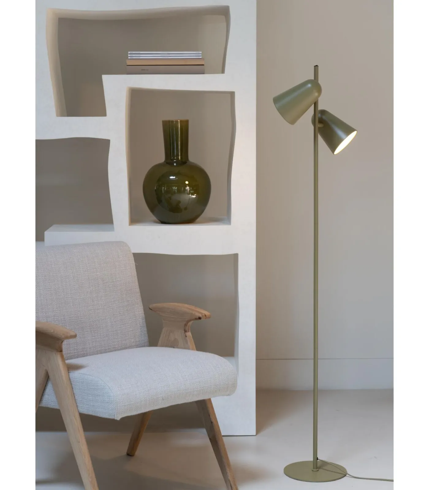 Online Vloerlamp Salamanca - Groen - 28x28x145cm Vloerlampen
